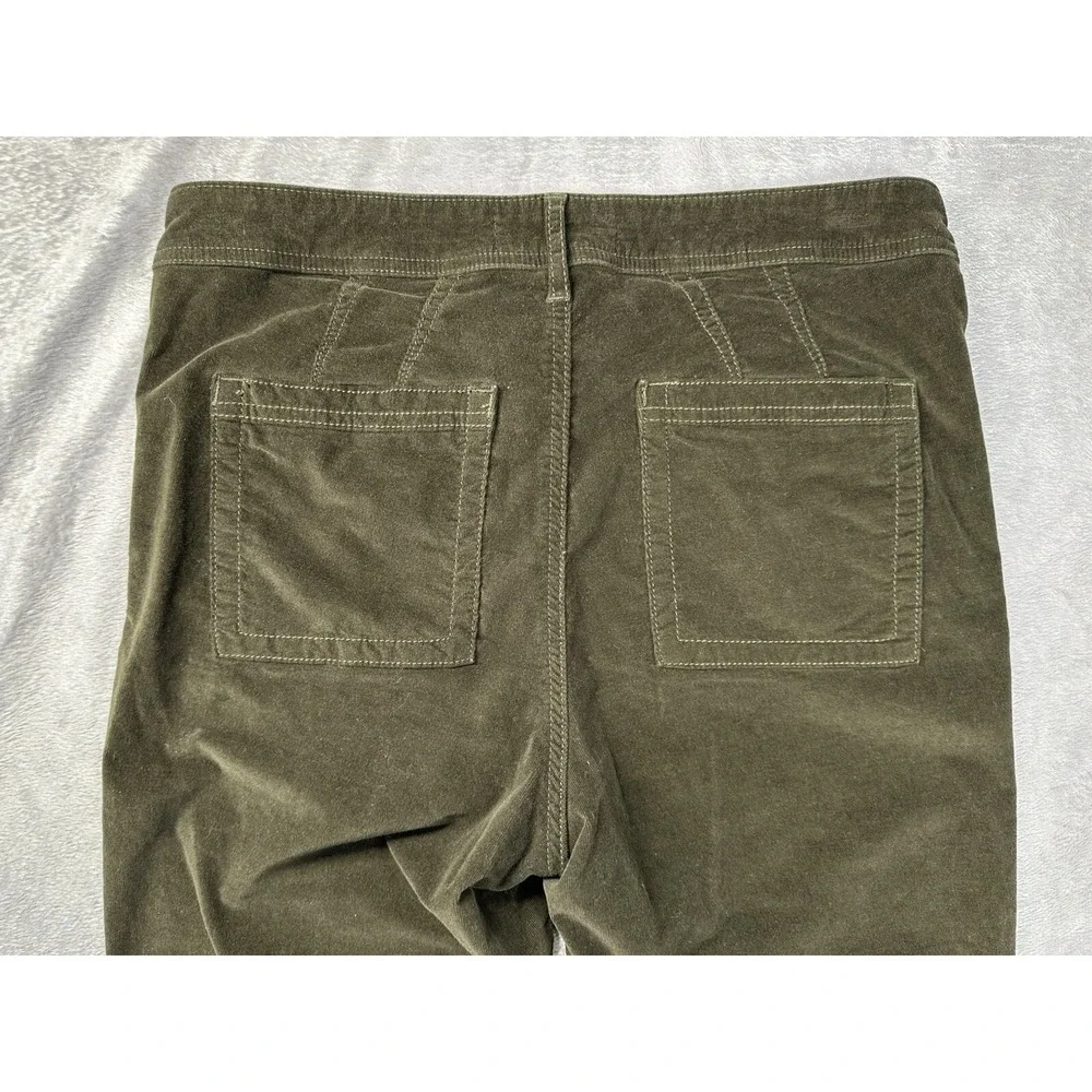 Anthropologie Corduroy Pants Womens 30x27 Green Skinny Mid Rise Preppy Boho